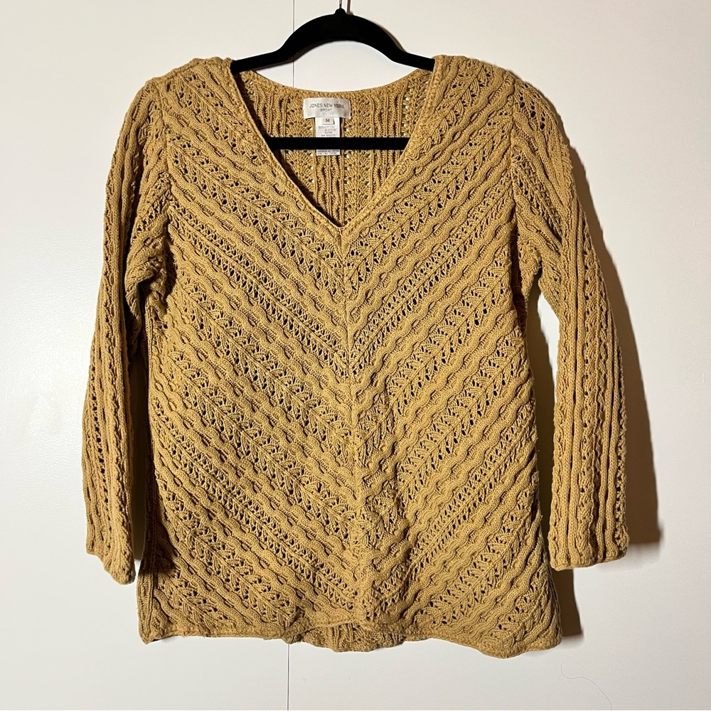 Vintage Jones New York Open Knit Sweater Cotton